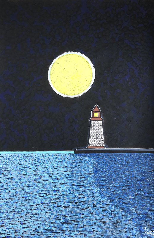 Akrylmålning Lighthouse dream av Vivianne Otsa