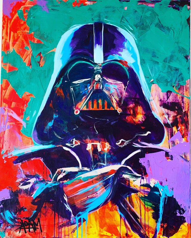 Akrylmålning Darth Vader IV av Adam Lunderup