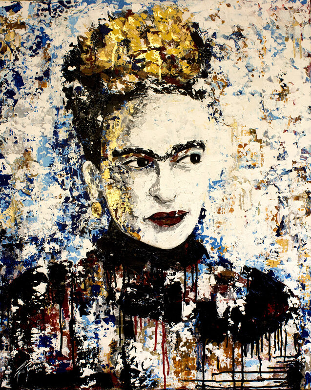 Akrylmålning Frida i Oss II av Paula Rindborg