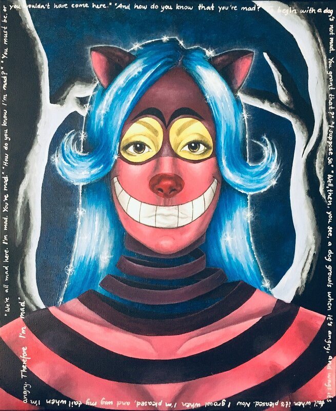 Akrylmålning Self in Wonderland av Denize Artuñedo Engblom