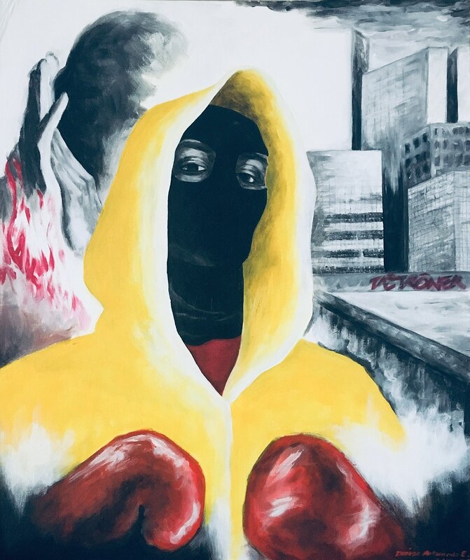Akrylmålning The Boxer av Denize Artuñedo Engblom