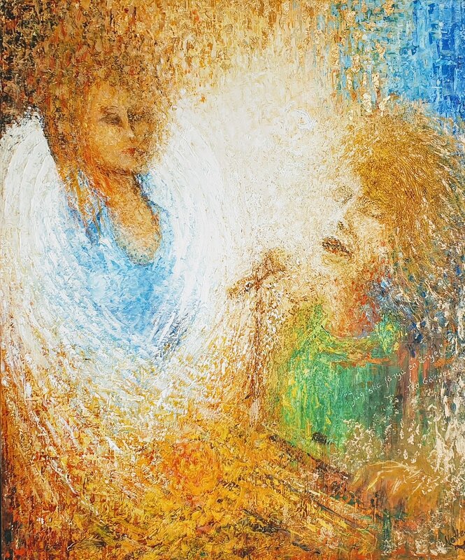 Oljemålning "Jag ska fånga en ängel" - av Ted Gärdestad av Natale Orlich