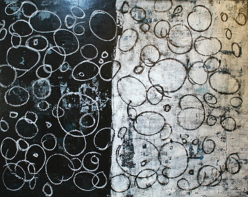 Akrylmålning Running in circles II av Pontus Wåhlström