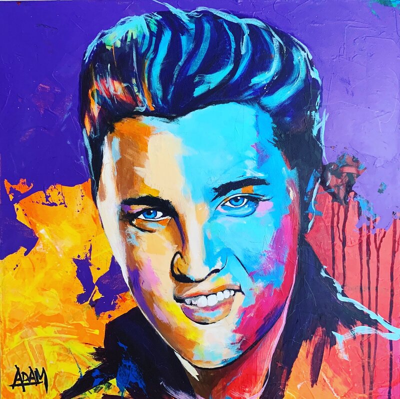 Akrylmålning Elvis II av Adam Lunderup