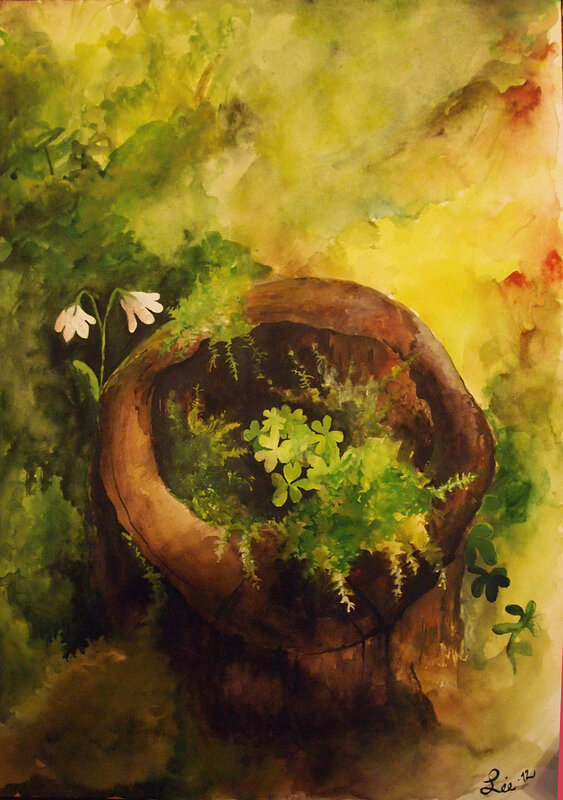 Akvarell Växtverk av Linda Colm