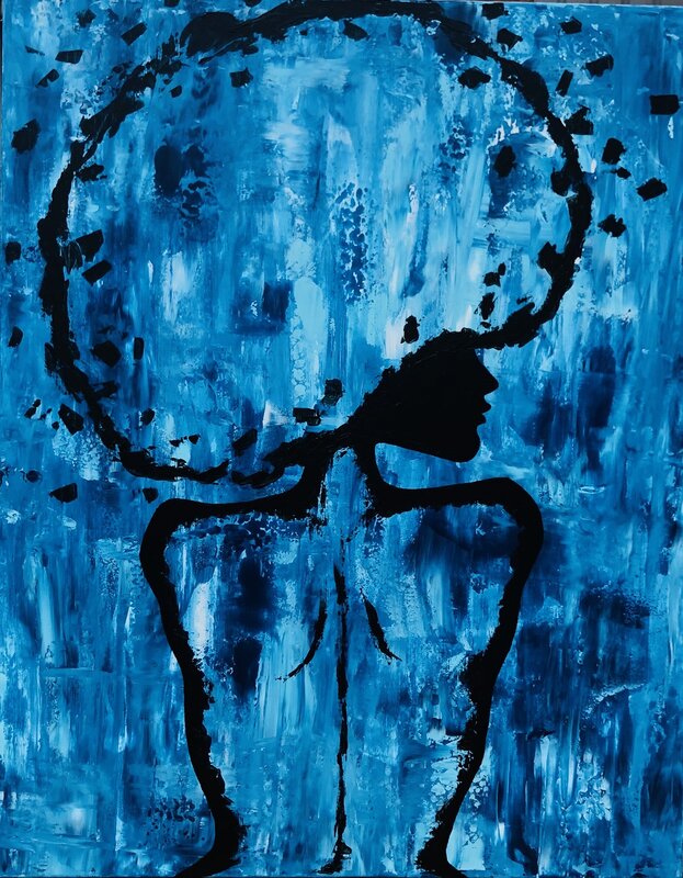 Akrylmålning Blue Soul av Susanne Cederlund