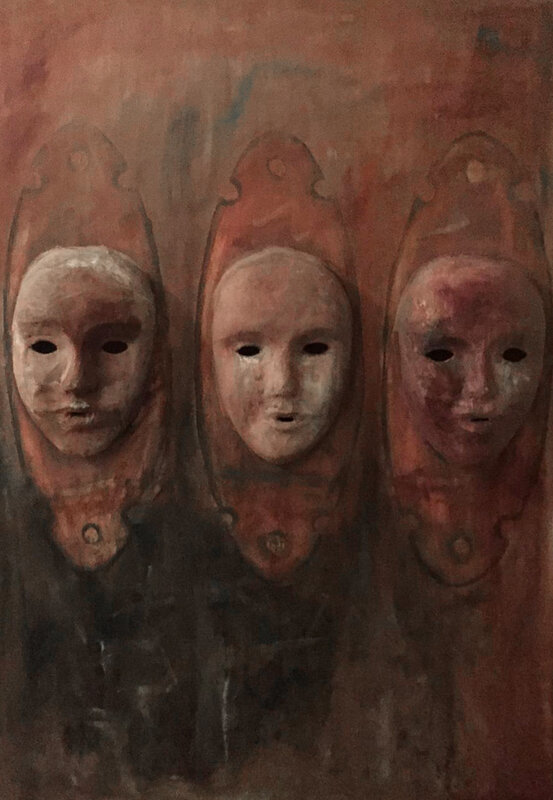 Oljemålning Trio av Jocke Larsson