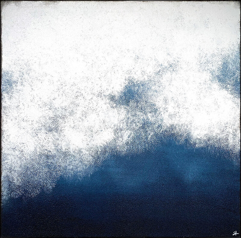 Akrylmålning No. 200105, Blue Mist av Stellan Kim Kristiansson