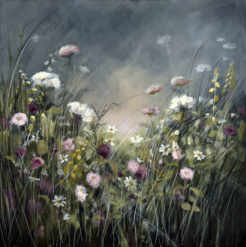 Oljemålning Field of dreams av Malin Östlund