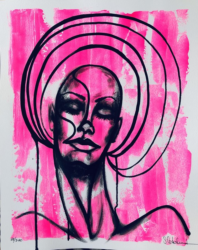 Akrylmålning Pink Dream av Susanne Cederlund