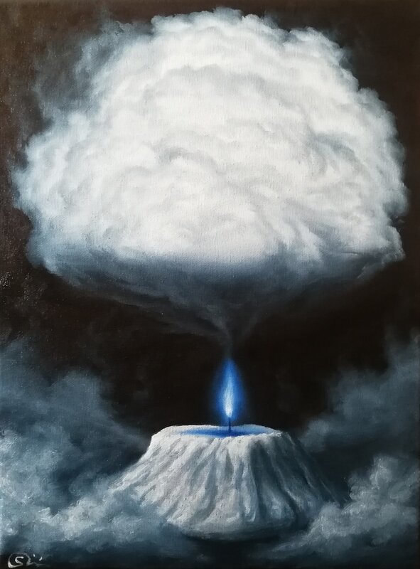 Oljemålning A Light Cloud av Alexander Sirén