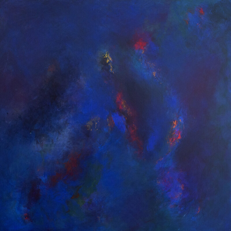 Akrylmålning Mörk blå av Ewa Kinnunen