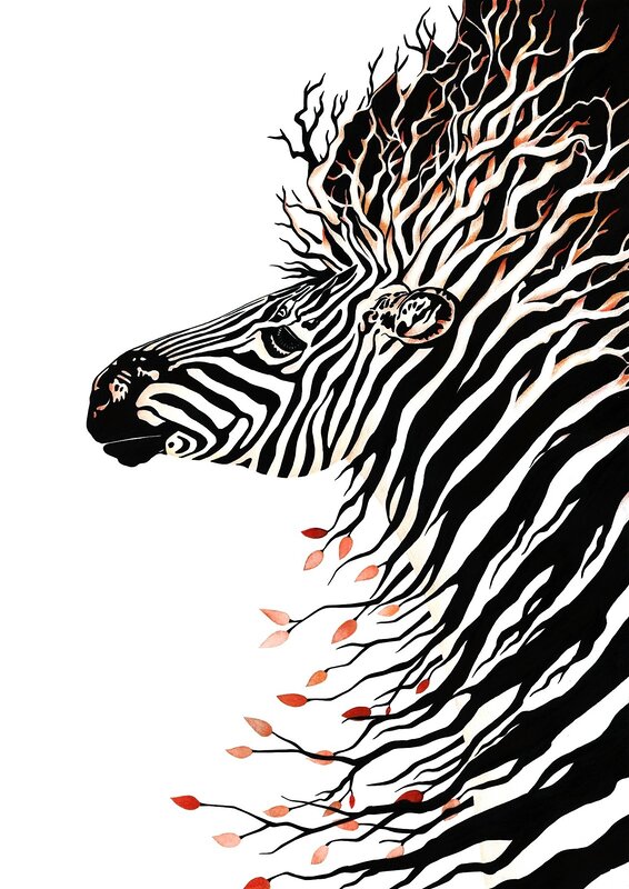 Zebra Warrior av Darya Tratsiakovich