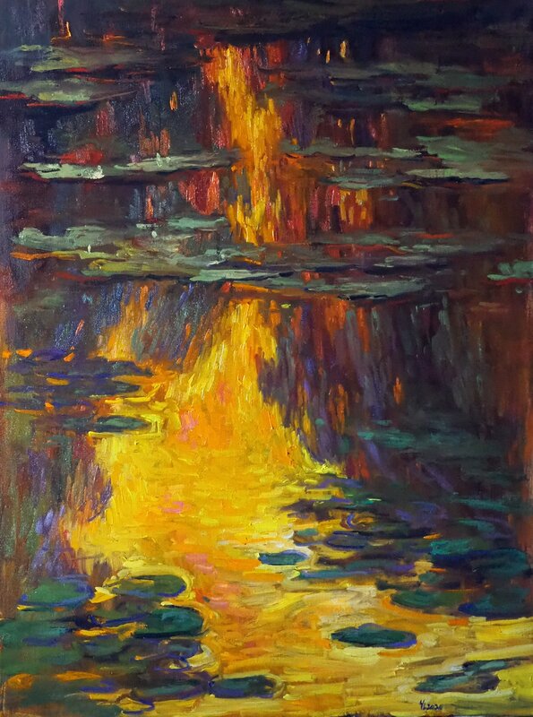 Oljemålning Studie av Claude Monet av Yuanyuan Liu