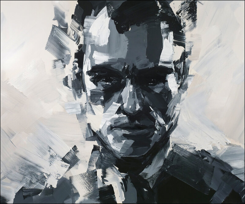 Akrylmålning Abstract portrait no.s2022, Tomas Hammar
