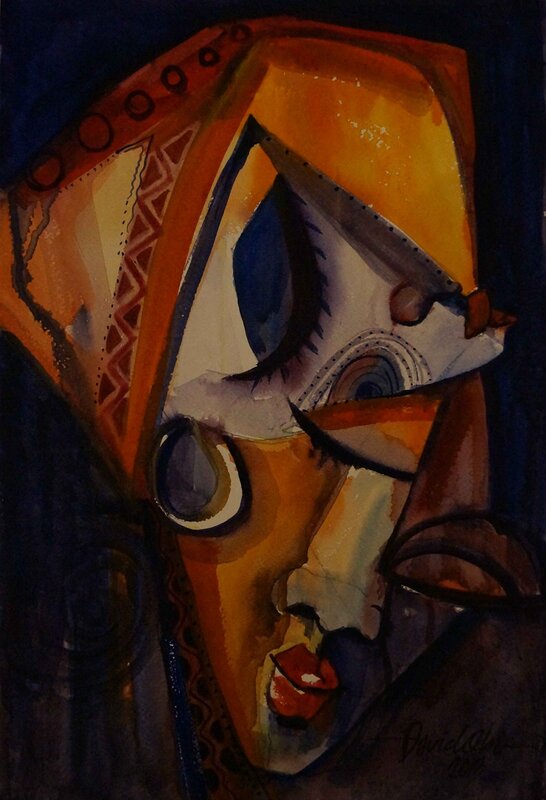 Akvarell Self thought av David Obi
