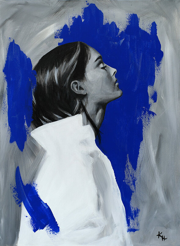 Akrylmålning Breathe av Kirsi Hallberg