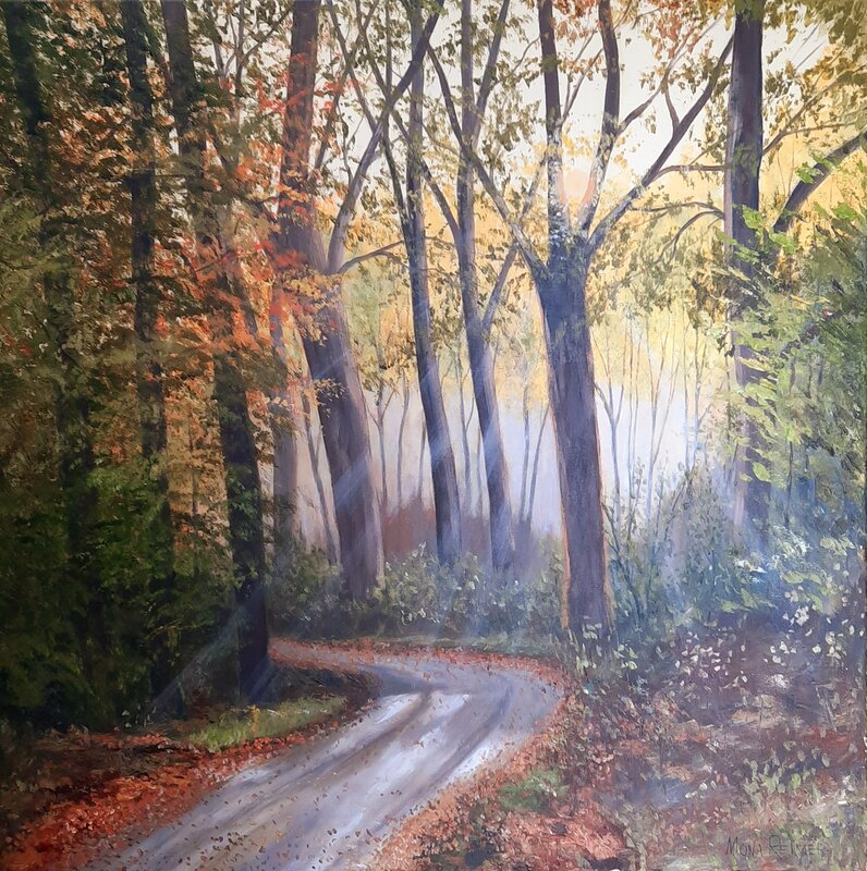 Akrylmålning Höstens intåg av Mona Reimer