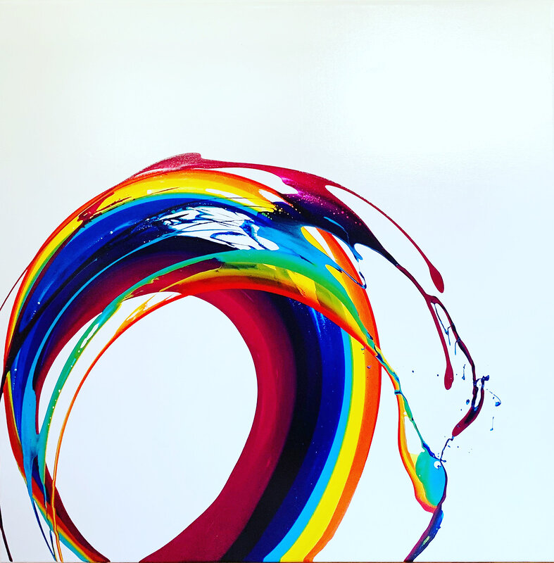 Akrylmålning Spectrum wave av Adam Lunderup