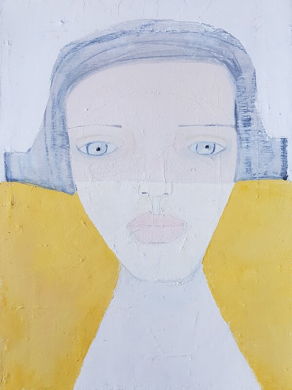 Oljemålning Blue eyes av Cecilia Ciscar