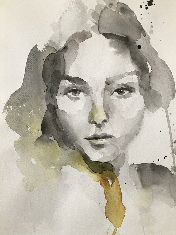 Akvarell In the moment av Mona Markinhuhta