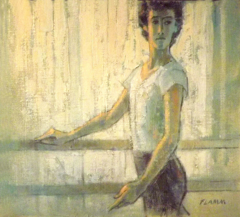 Oljemålning At the Window / Vid fönstret II av Ferenc Flamm