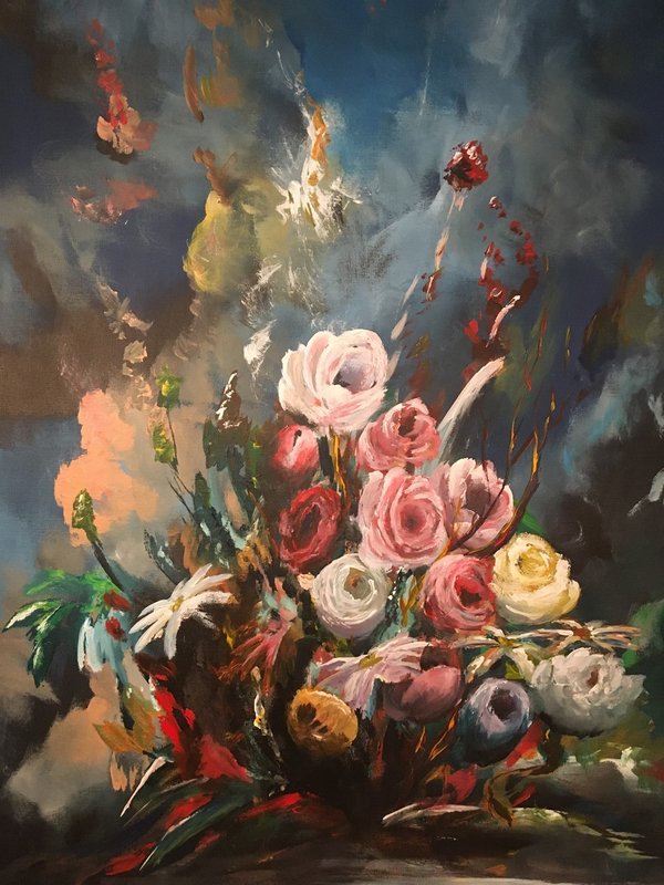 Akrylmålning Flowerpower av John Eriksson
