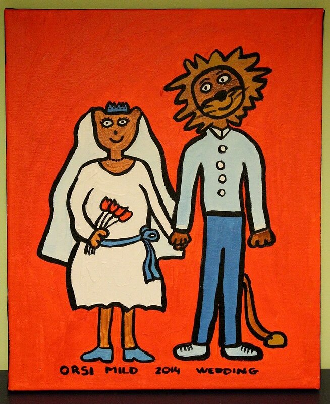 Akrylmålning Wedding av Orsi Mild