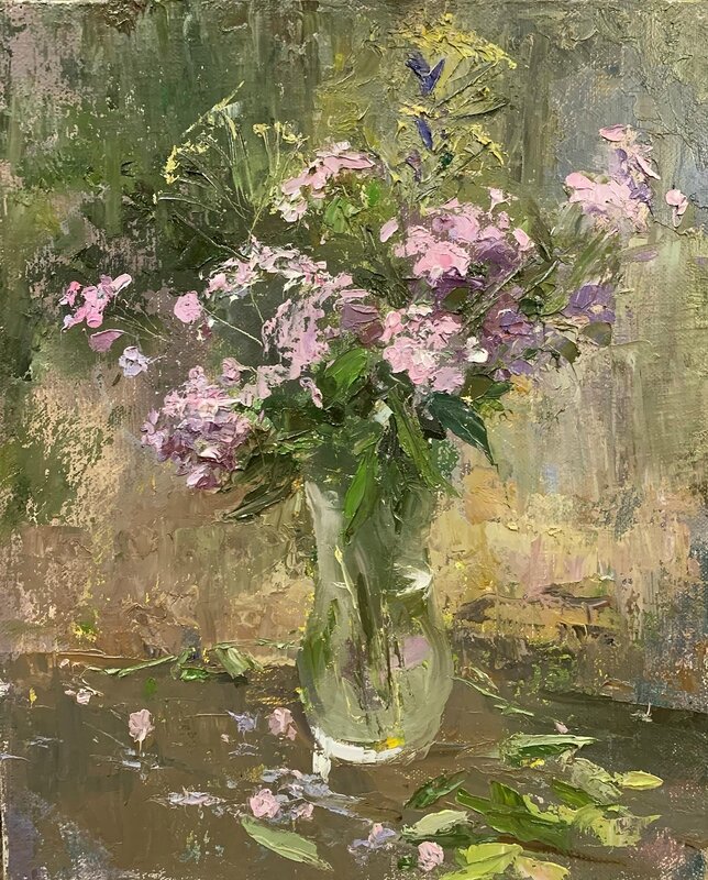Oljemålning Lilac bouquet av Iurii Kononov
