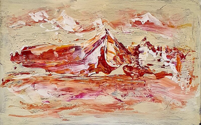 Akrylmålning Fuego (II) av Tobias Staaf