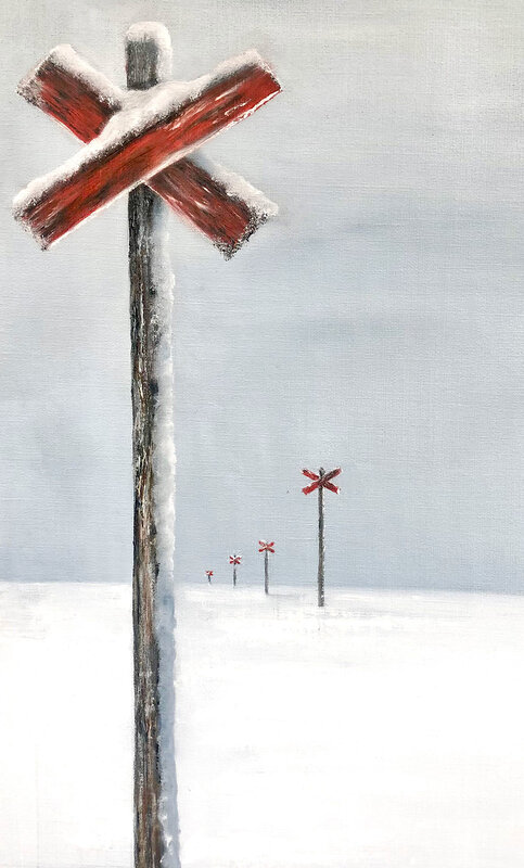 Oljemålning Vinterled av Sofia Ohlsén
