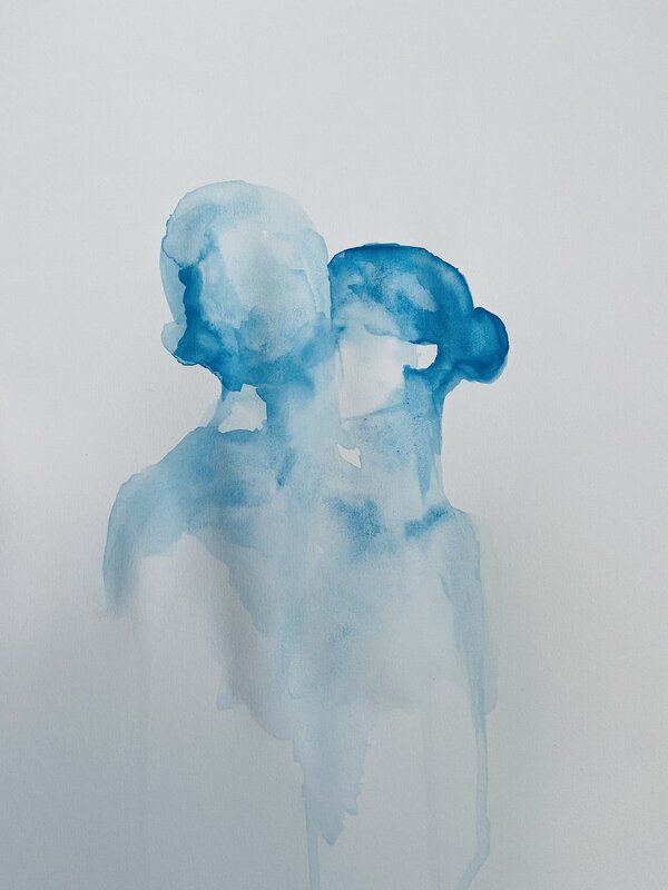 Akvarell Blå av Valentina Campodonico