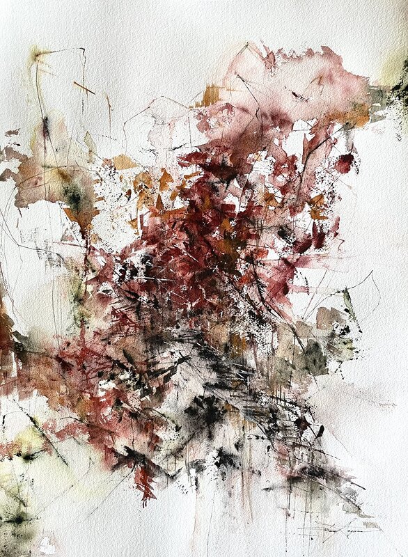 Akvarell Whispering from Japanese Maples, Dana Ingesson