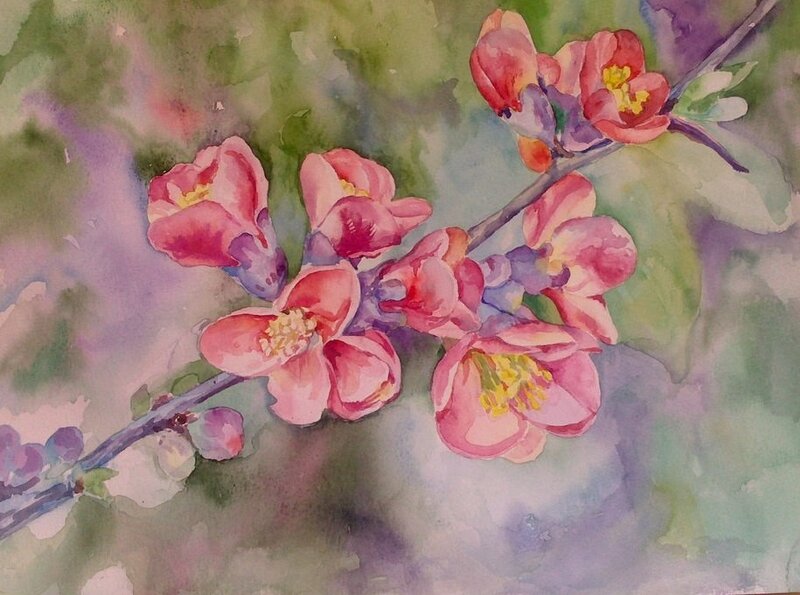 Akvarell Blommor 1 av Svitlana Vasylets