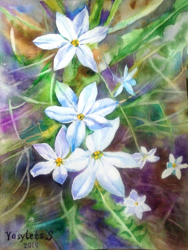 Akvarell Blommor 2 av Svitlana Vasylets