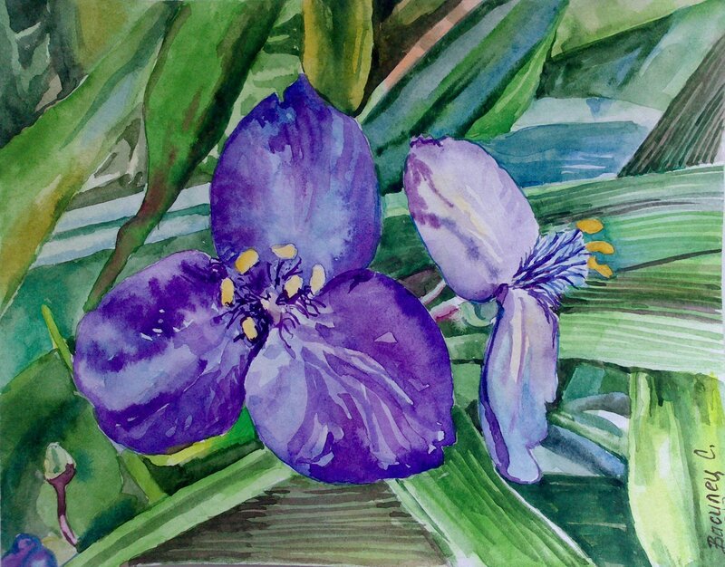 Akvarell Blommor 5 av Svitlana Vasylets