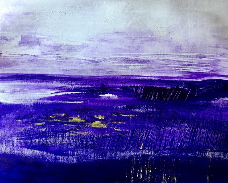 Akrylmålning Se mot horisonten av Gunilla Tuvin