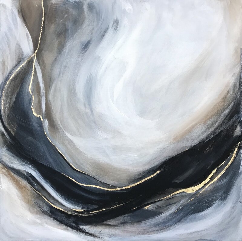 Akrylmålning ”Stormens öga I”, Gabriella Marmbrandt