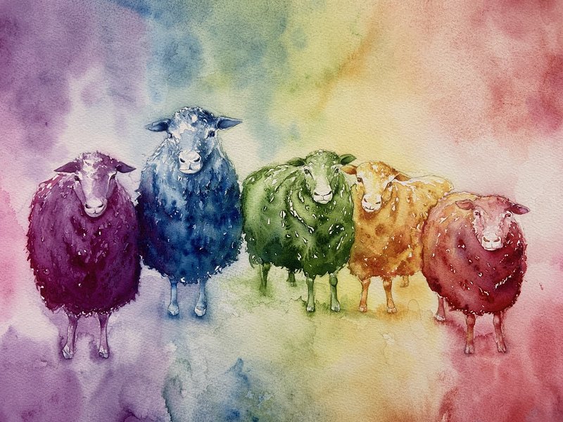 Happiness is sheep av Katarina Thomassen