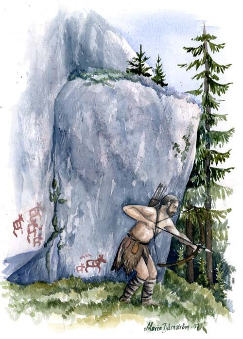 Älgjakt vid Högberget, Ramsele 4000 BC