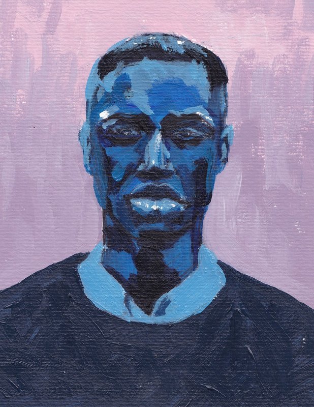 Akrylmålning Blue II av Sara Pålsson