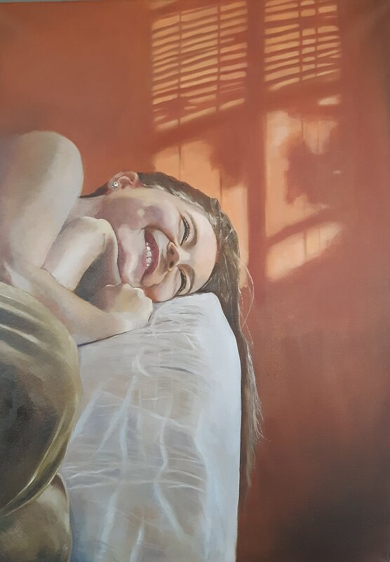 Oljemålning Morgonsol av Elin Boberg