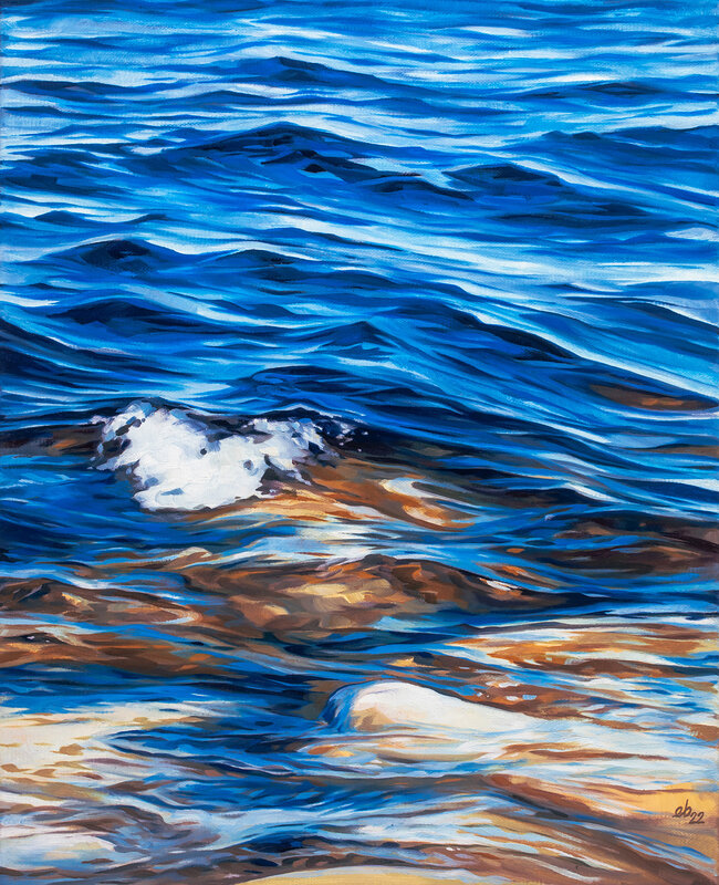 Oljemålning Under ytan av Erik Björkland