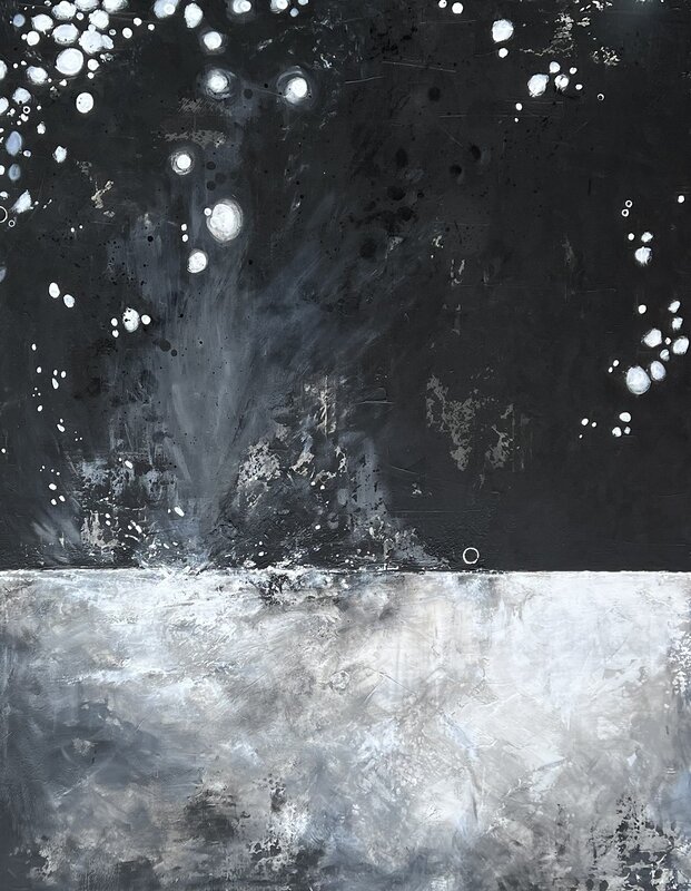 Akrylmålning Dark side of the moon av Matilda Skoglund