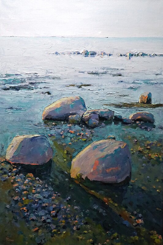 Oljemålning Stenarna av Yuanyuan Liu