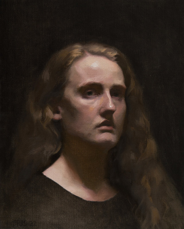 Oljemålning Porträtt av kvinna, Tom Skoog
