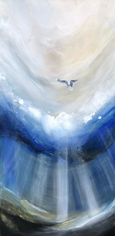 Akrylmålning Ljuden från havet av Gabriella Marmbrandt