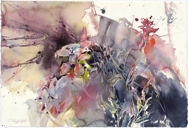 Akvarell Ljudet av gräs, Olga Sternyk