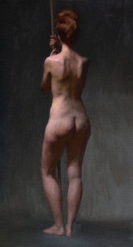Oljemålning Nakenstudie av kvinna, Tom Skoog