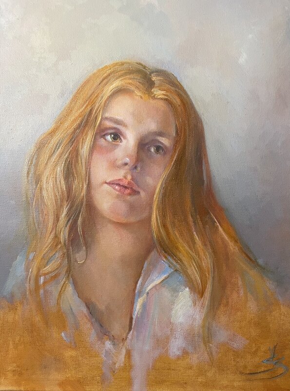 Oljemålning En tjej, Svetlana Gurko